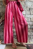 Bloc Striped Wide Barrel Pant Sangria & Candy